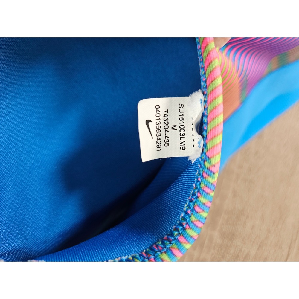Nike Pro Classic Womens Medium Support Sports Bra Blue Multi Color 743204-435 M - Picture 6 of 7